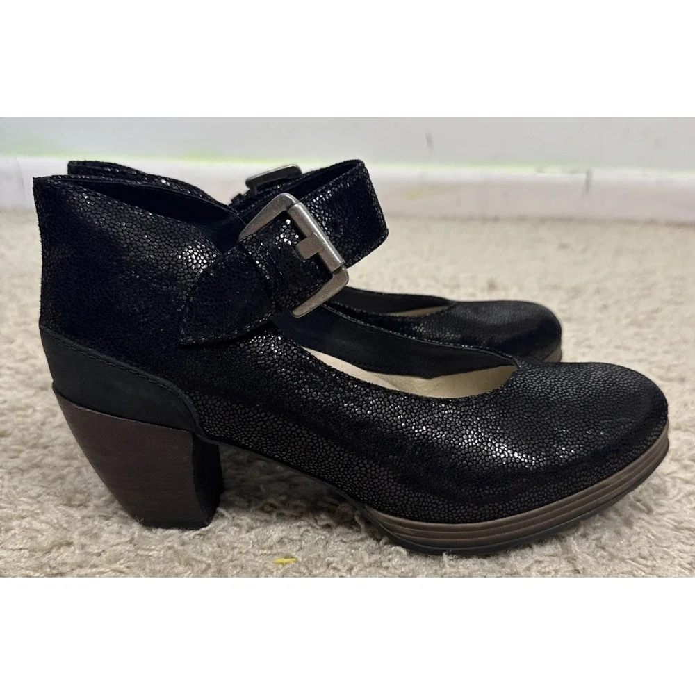 Wolky Aya Block Heel Mary Jane Buckle Pumps Shoes Women's EU 40 US 9.5 Comfort